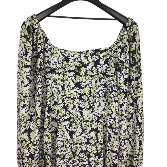 Vero Moda Chaddie Multi Floral Boho Long Sleeve Ruched Minidress Dress Womens XL - Picture 7 of 8